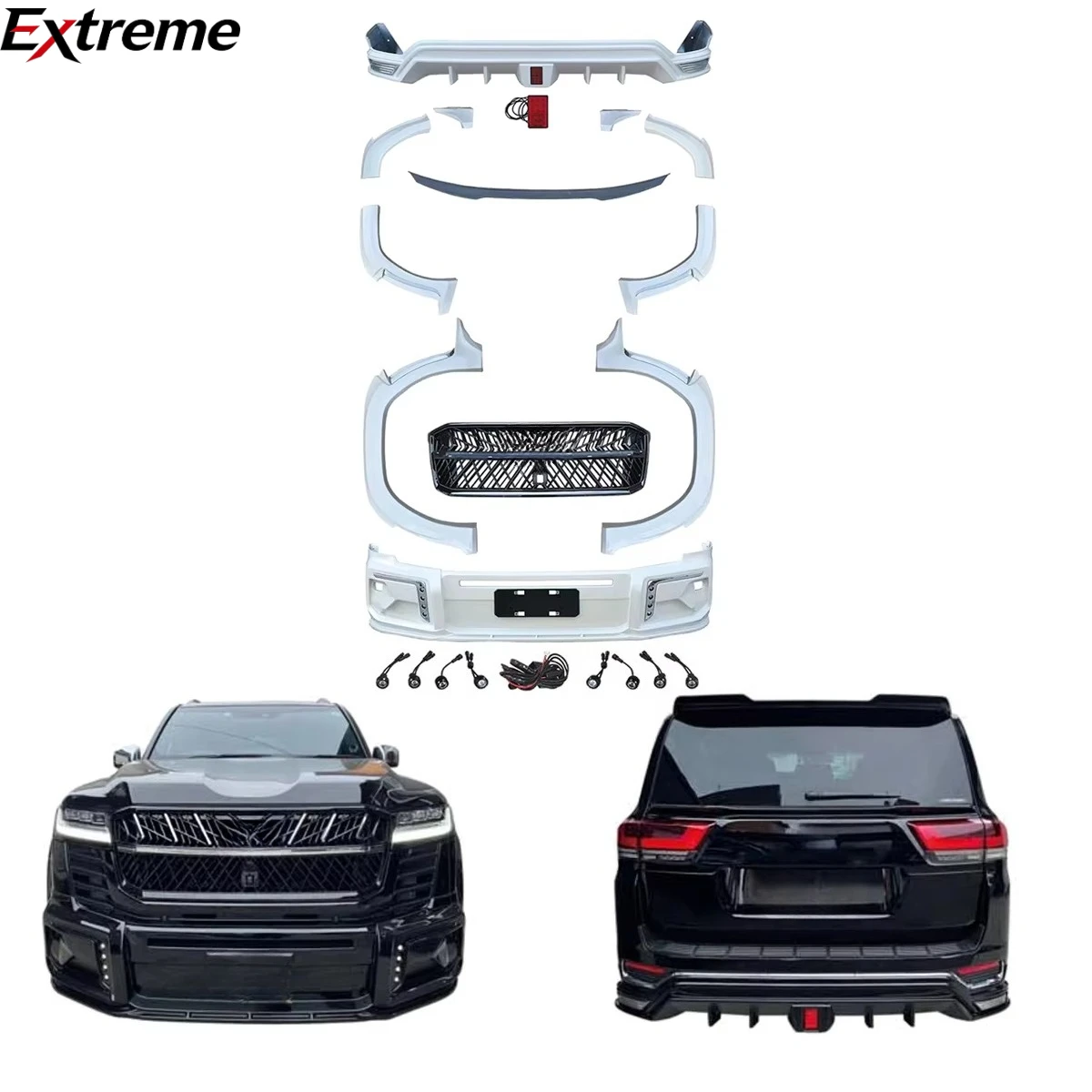 Auto Body System Bumpers Body Kit for Toyota LC300 2022-2024 Upgrade to Wald Style with Wheel Arch.