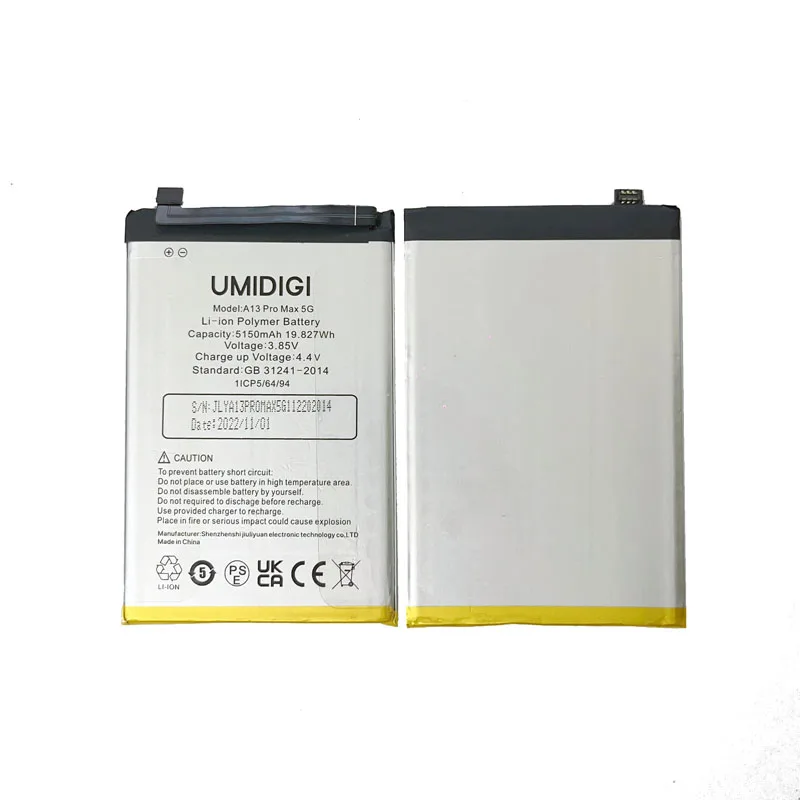 Roson for UMIDIGI A13 Pro Max 5G Battery 5150mAh 100% Original New Replacement Parts Phone Accessory Accumulators With Tools