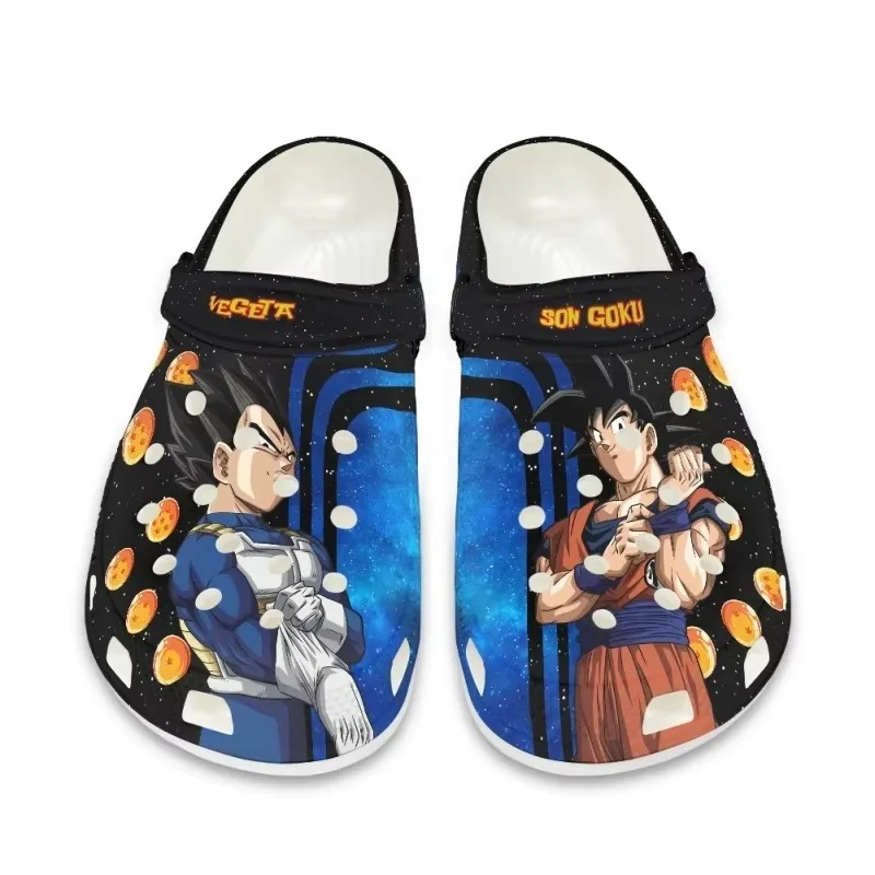 Сандалии унисекс в стиле аниме Dragon Ball, нескользящая пляжная обувь, тапочки из ЭВА на толстой танкетке с вентиляционными отверстиями для летнего подарка