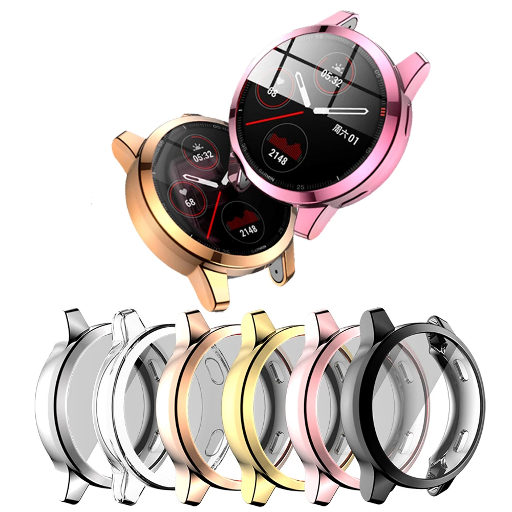 Bumper Cover Full Coverage Screen Protector Protective Case TPU For Garmin Venu 2/2S Vivoactive 4/4S