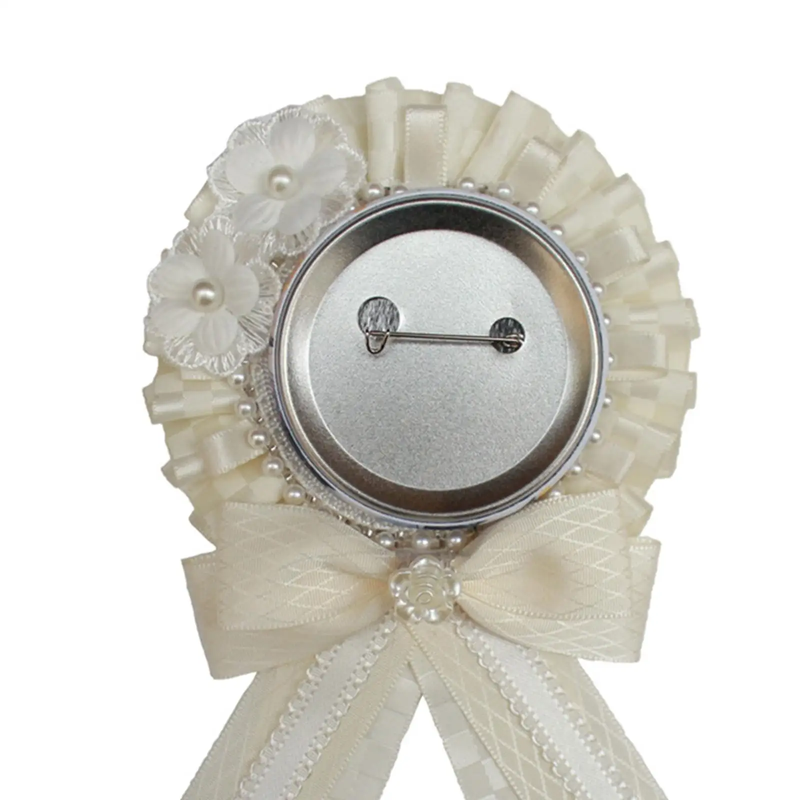 DIY Anime Badge Luxury Handmade Silk Simple to Use Durable Fittings Multifunctional Blank Retro Holder Decor for Hat Coat Medal