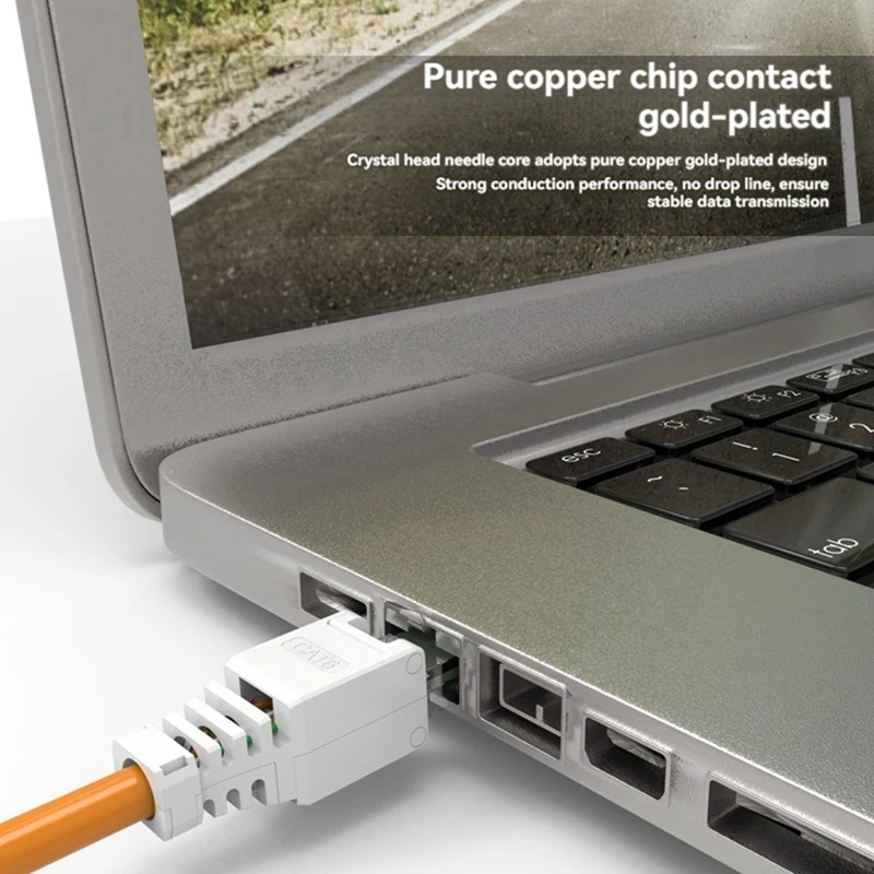 5 قطع RJ45 قابس إيثرنت سلكي سهل إنهاء الشبكة DIY، لا يتطلب مكشكش لأجهزة توجيه ومفاتيح سطح المكتب