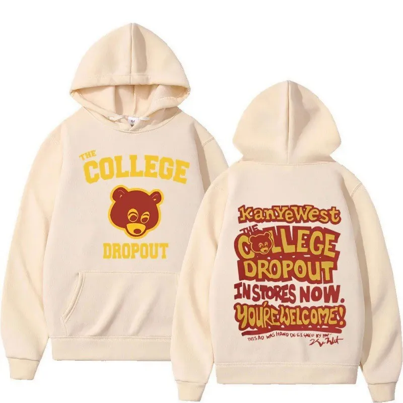 Kanye West College dropout hoodie music hoodie fashion trend unisex