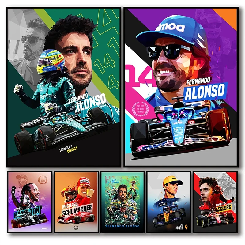 Современная-модель-2023-pop-sports-f1-легенда-о-строительной-мечте-Формула-1-фотообои-с-рисунком-настенное-искусство-декор-для-домашней-комнаты