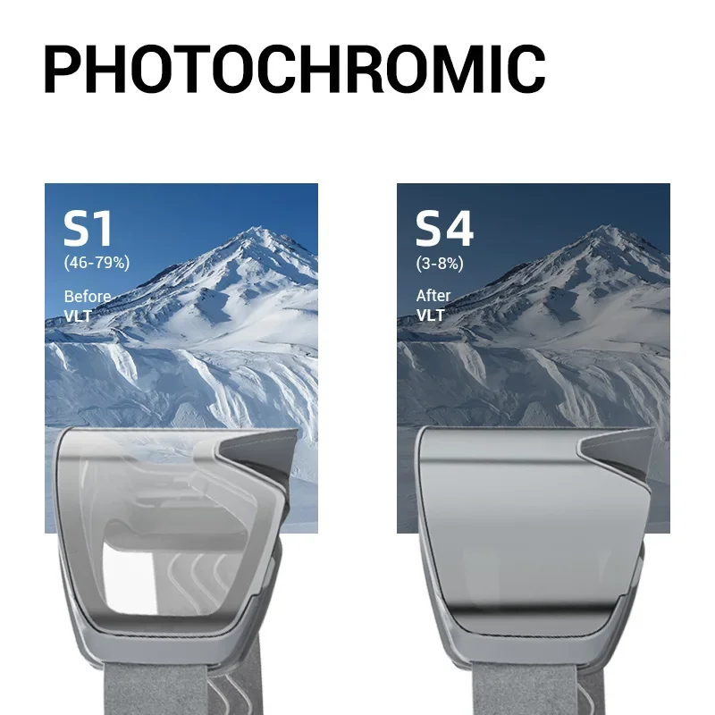 KAPVOE lunettes de neige photochromiques masque Anti-buée de Snowboard pour femmes lunettes de Protection UV400 motoneige hiver hommes lunettes de Ski