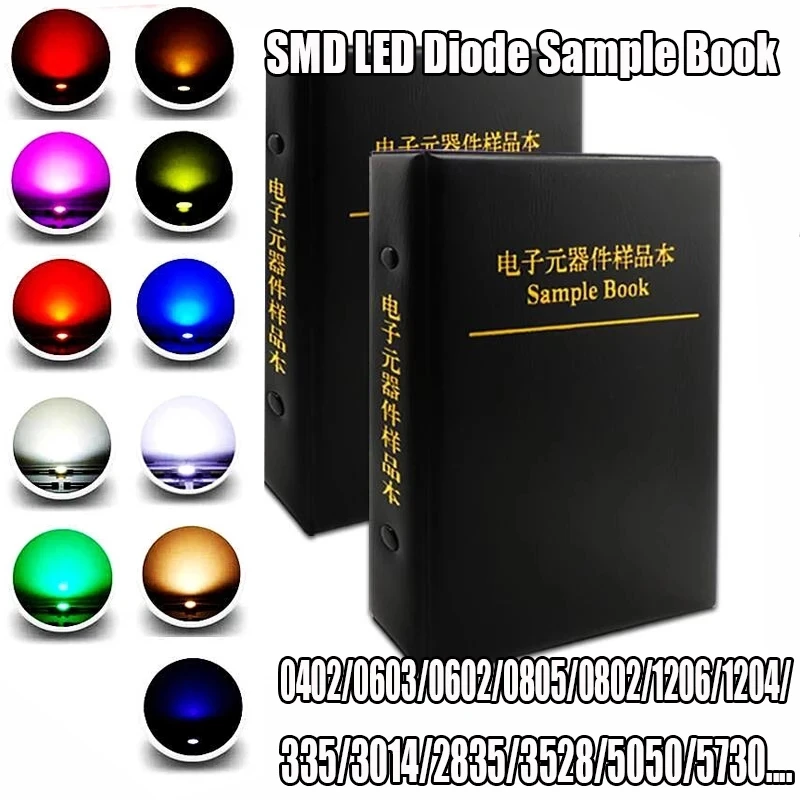 4081PCS 1210 2835 5730 5050 0602 0802 3014 3528 5730 335 SMD LED Diode Sample Book Red/Green/Blue/White