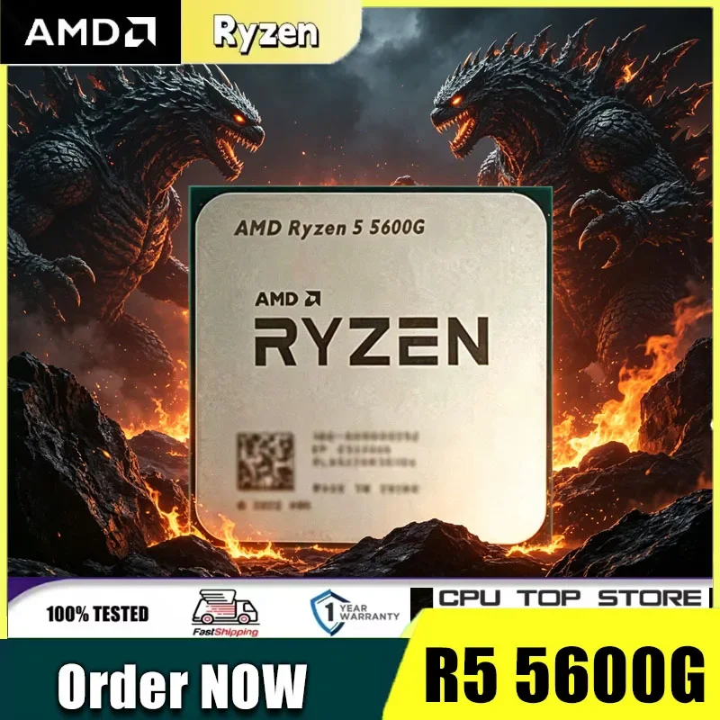 

AMD Ryzen 5 5600G Desktop CPU 6-Core 12-Thread 4.4GHz Unlocked Gaming Processor Socket AM4 - No Package