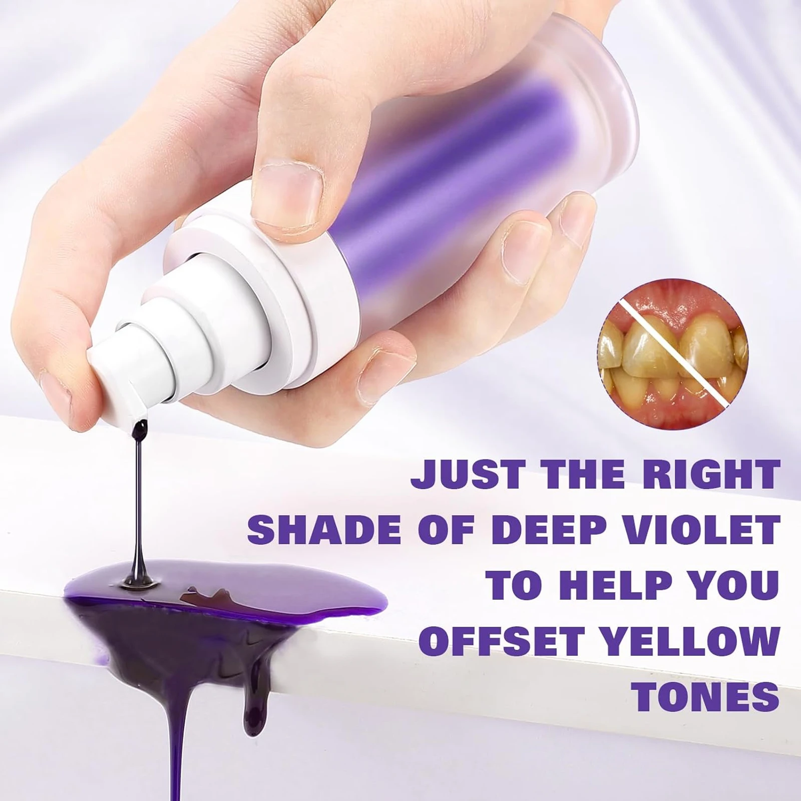 Purple Toothpaste for Teeth Whitening Tooth Stain Removal Yellow Sensitive Teeth Brightening Teeth Restoration Mineral Powder
