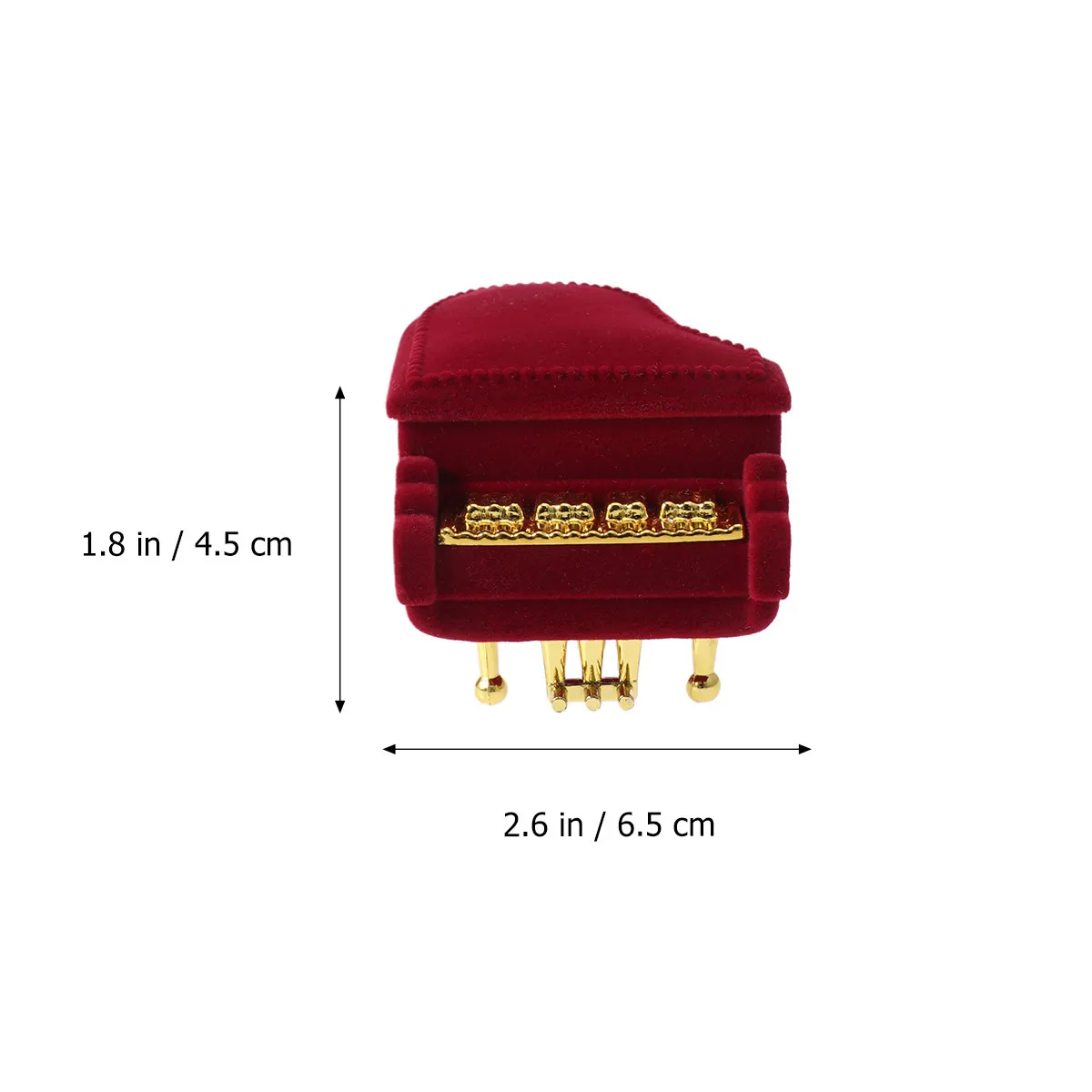 Piano Design Jewelry Storage Box Fashion Portable Smooth Stitching Detail Attractive Appearance Valentine Birthday Christmas