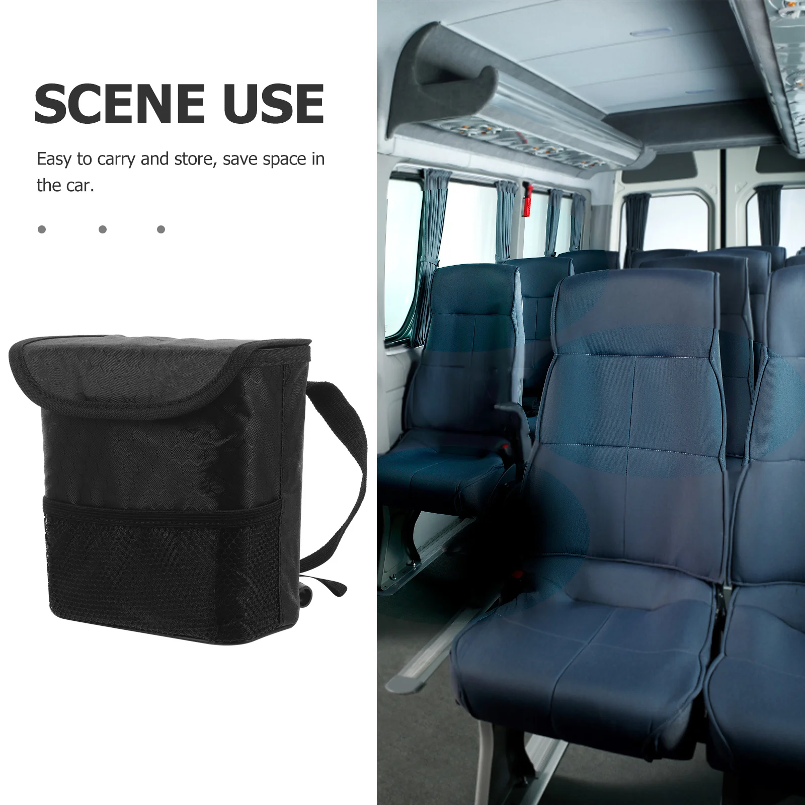 

Compact Foldable Car Trash Can Durable and Splashproof Garbage Bin for on The Go Use in Vehicles Car Trash Can