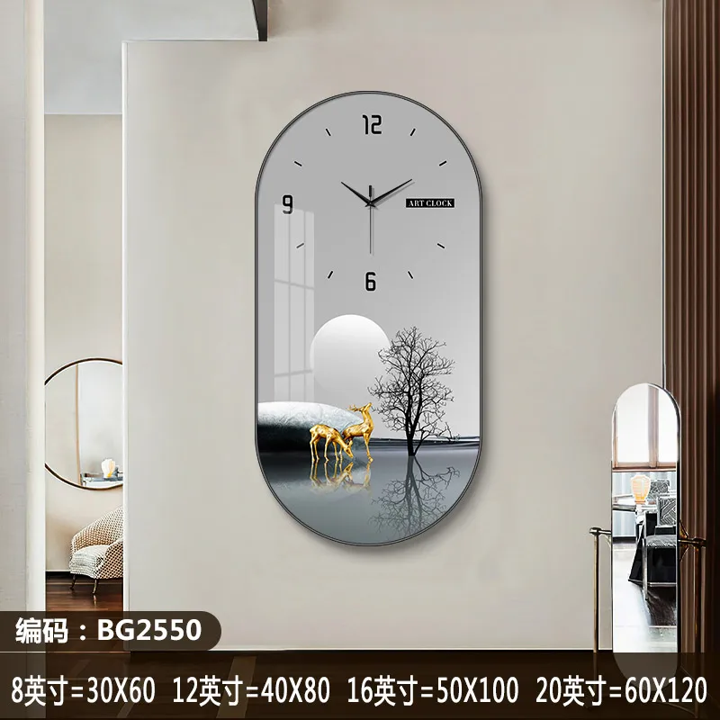 Modern luxury wall clock living room household fashion restaurant decorative painting creative wall hanging silent clock