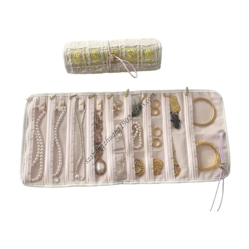 

Q6RB Travel Friendly Jewelry Organiser Accessory Storage Bag for Earrings Necklace