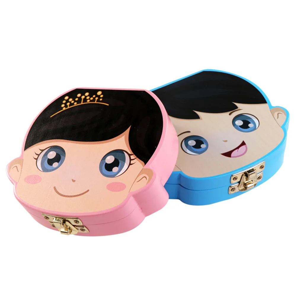 صندوق أسنان الطفل الخشبي الوردي، حاوية تذكار لتخزين الأسنان على المدى الطويل والملاحظات الخاصة، صندوق أسنان الطفل #5