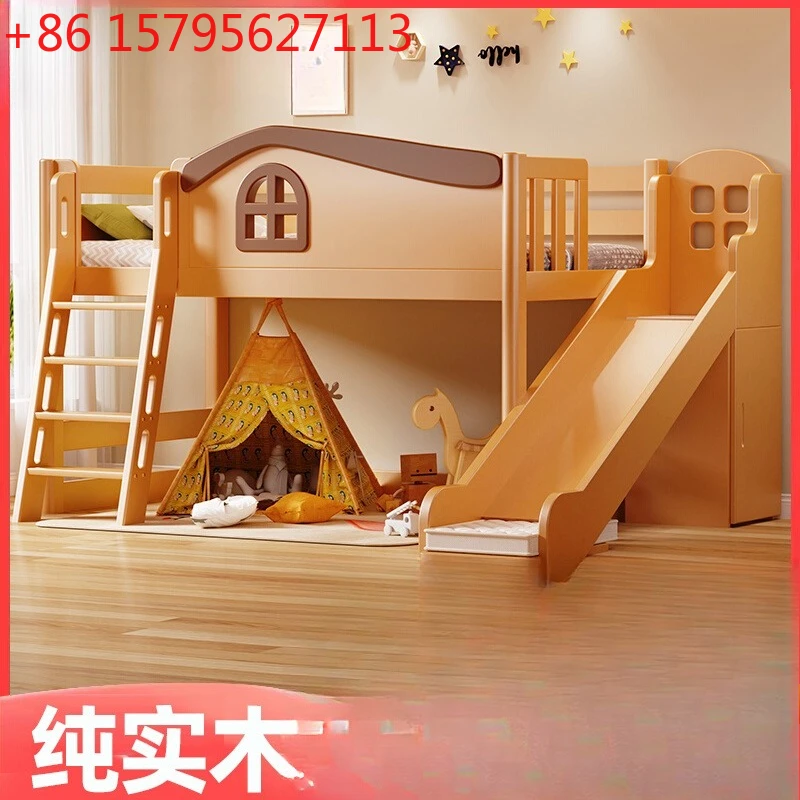 

Upper bunk bunk bed Secret base hut Half Empty under bed Boys and girls slide bed