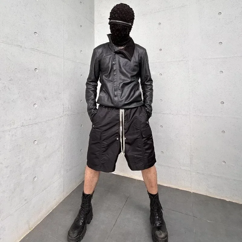 NIGO Dark Summer Trend Black Shorts Solid Colour Casual Men Loose Trend Five-minute Pants FHDX  #NGTOP11743