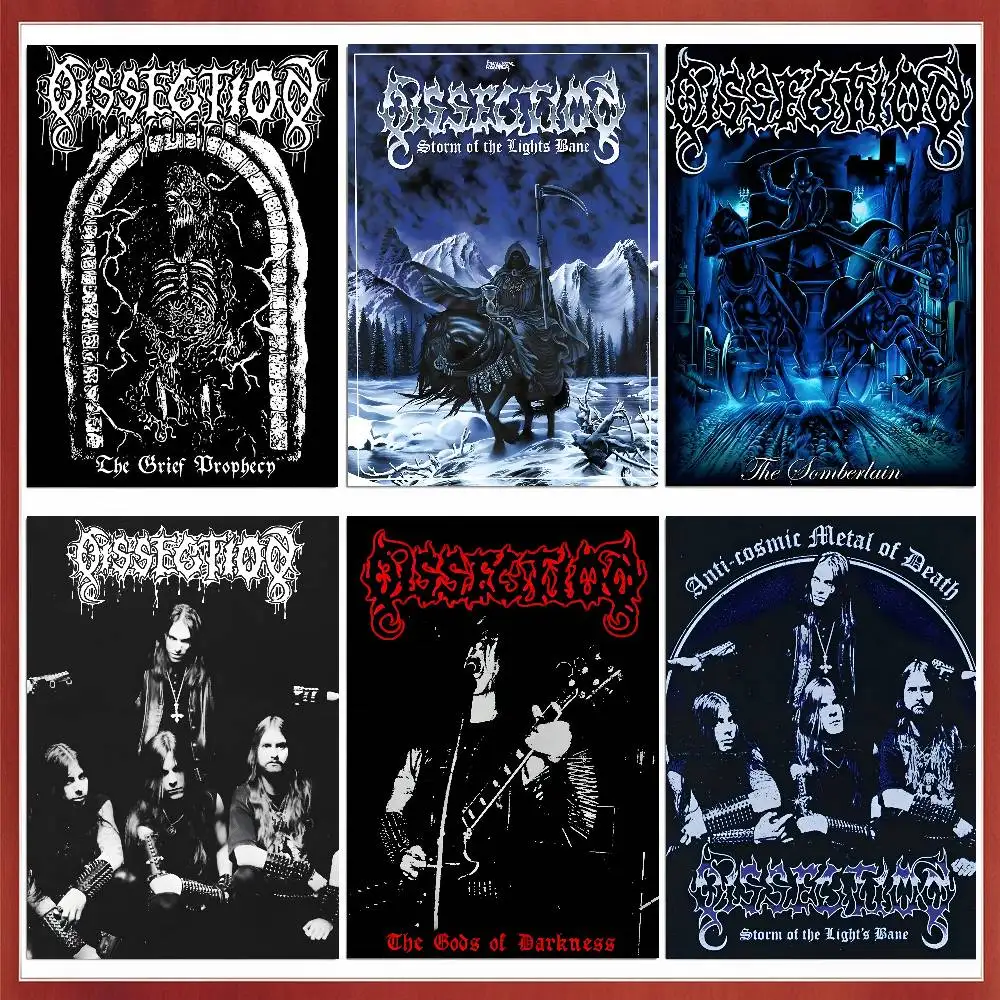 Metal Band D-DissectionS Poster Waterproof Wall Art Sticker For Bar Living Room Vintage Decor High Quality Print