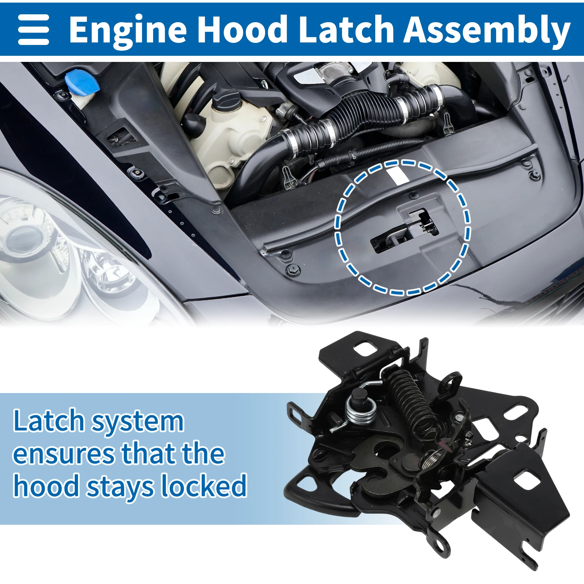 

Защелка капота UXCELL в сборе для Volkswagen Passat 2000-2005 No 3BD823509A 1 шт.