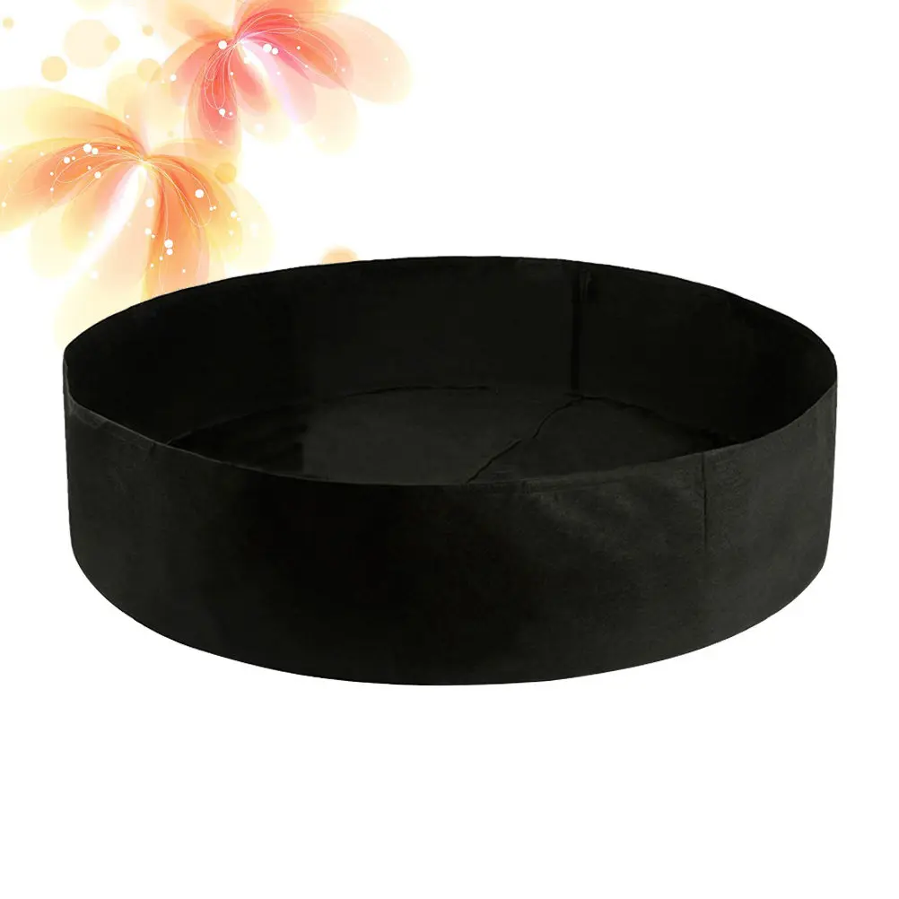 1Pcs Felt Planting Pouch Round Garden Planter with Pocket for Balcony Patio Yard Apartment School Community Healthy Drainage Air