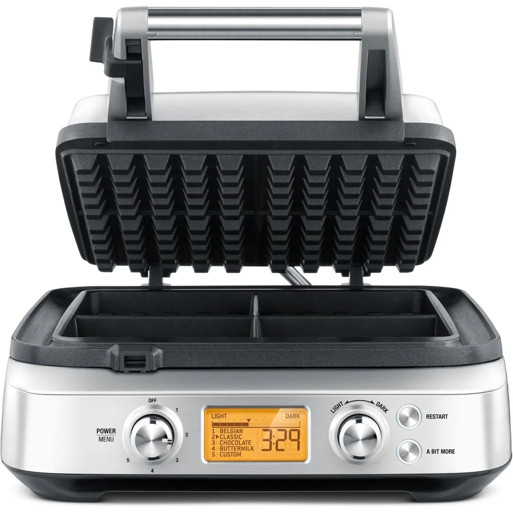 BWM640XL Smart 4-Slice Waffle Maker, Silver