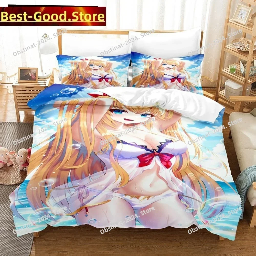 

3D Print Anime Princess Connect! Re Dive Bedding Set Single Twin Full Queen King Size Bed Set Adult Kid Bedroom Duvetcover Sets