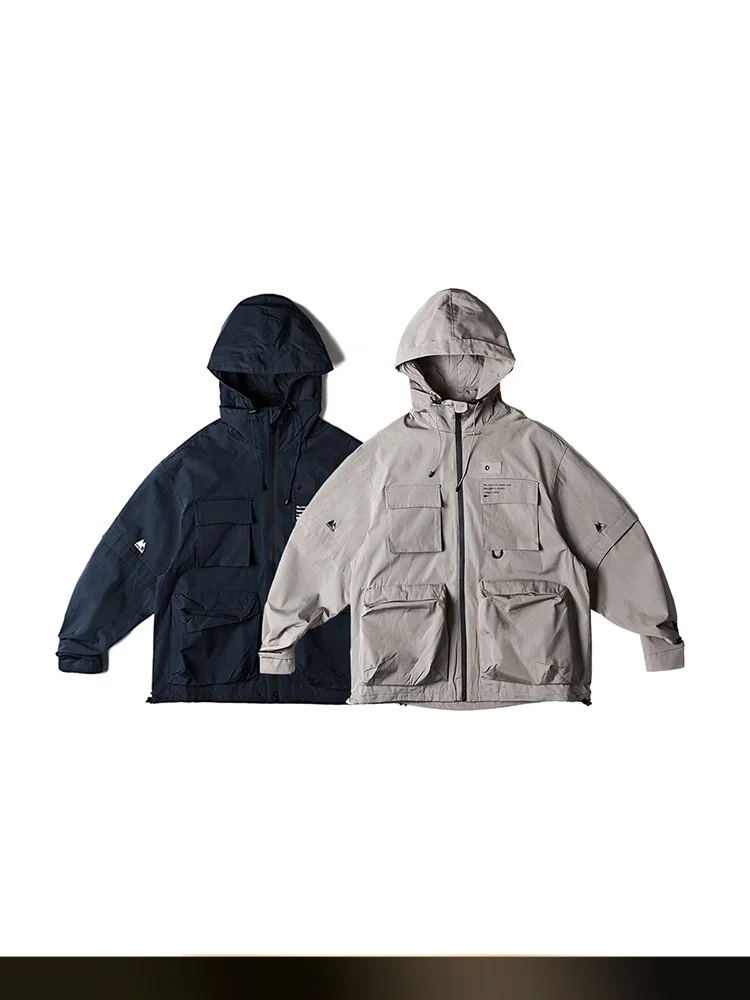 

Мужская повседневная уличная рабочая куртка NTED Mountain Series, свободного кроя, осенняя, унисекс, с капюшоном, с множеством карманов