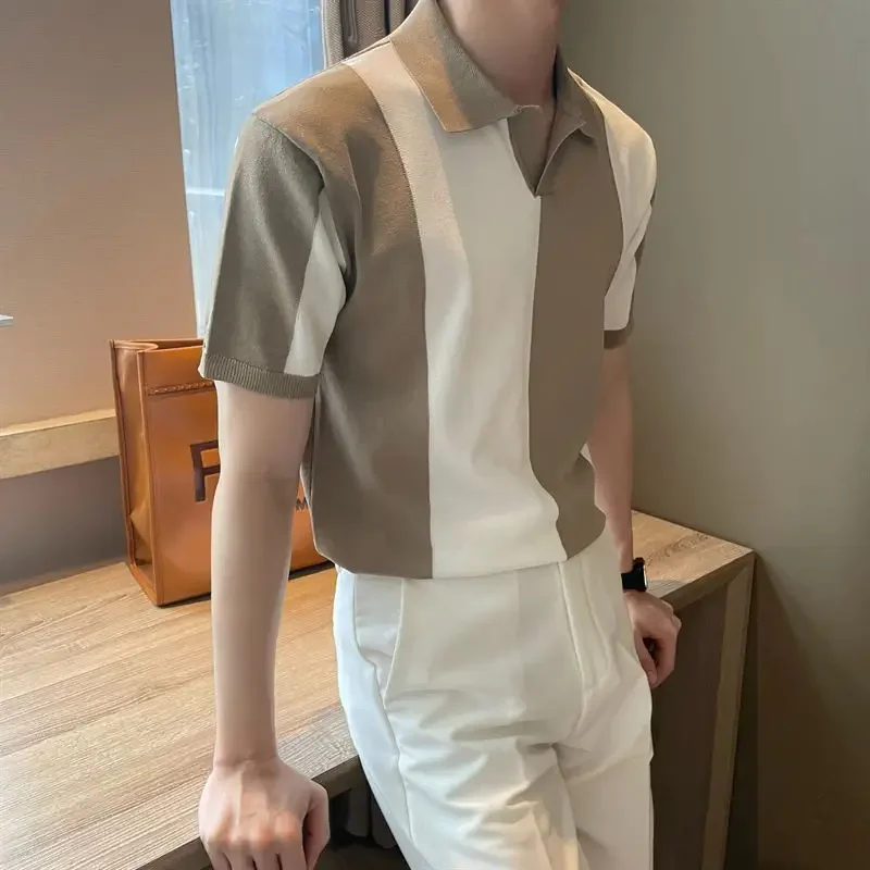 

Mens With Collar T-shirt No Logo Party Chic Quick-drying Cheap Clothes Casual Aesthetic Basic Summer Original Male Polo Shirts