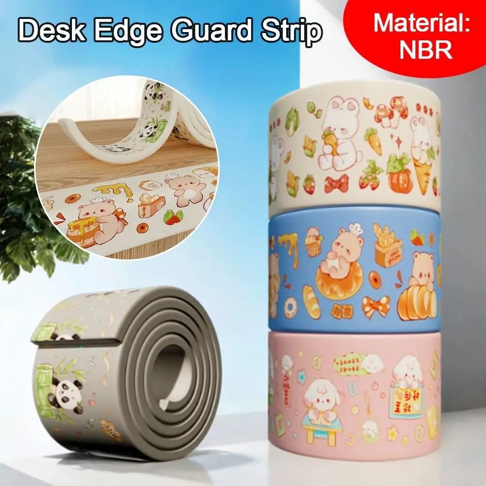 

Cute 2m Desk Edge Guard Strip Soft Thickened Table Anti Collision Cushion Self Adhesive Cartoon Foam Bumper for Baby Safety