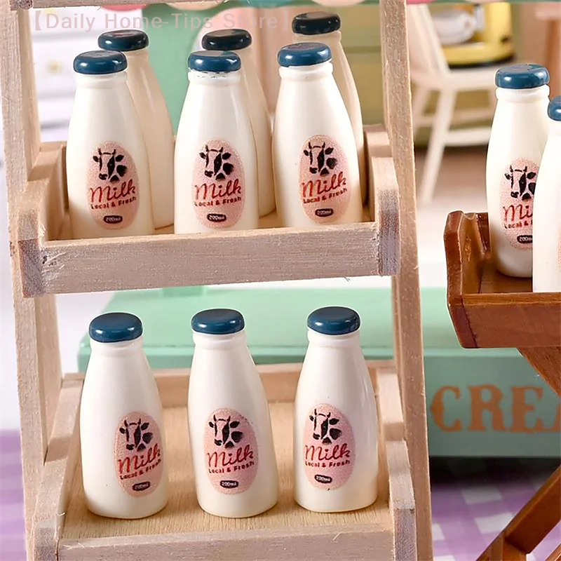 

5/10PCS Miniature Milk Bottle Toys, Dollhouse Kitchen Accessories, Photography Props, Kids Toy
