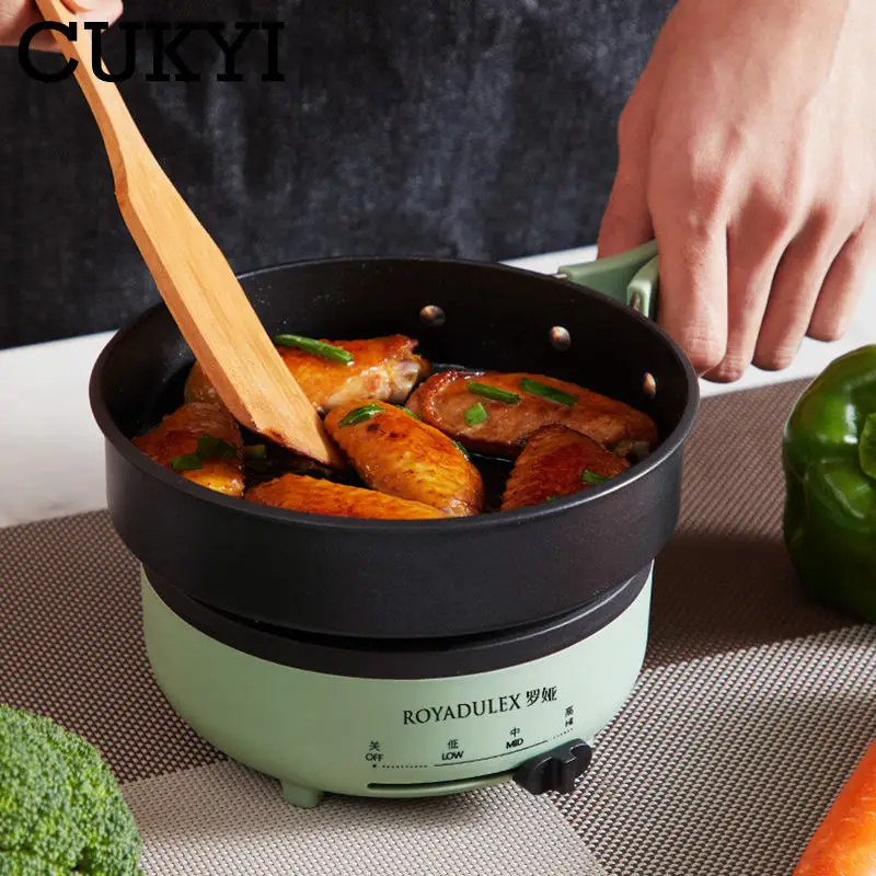 Foldable Travel Pot Multifunctional Split Stir-Fry Pan Portable Cooking Pot Electric Heating Stove Water Boiler Multicooker 220V