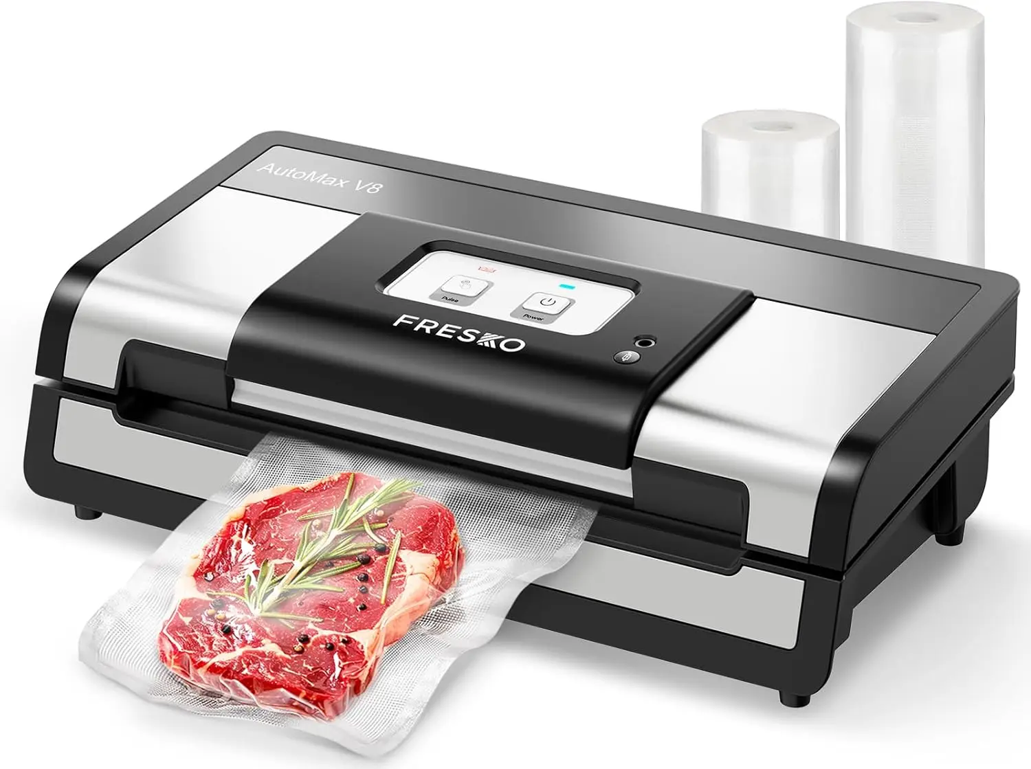 FRESKO Fully Automatic Vacuum Sealer Machine, Hands-Free Food Sealer with Dry/Moist Food Detection, 140 Watts