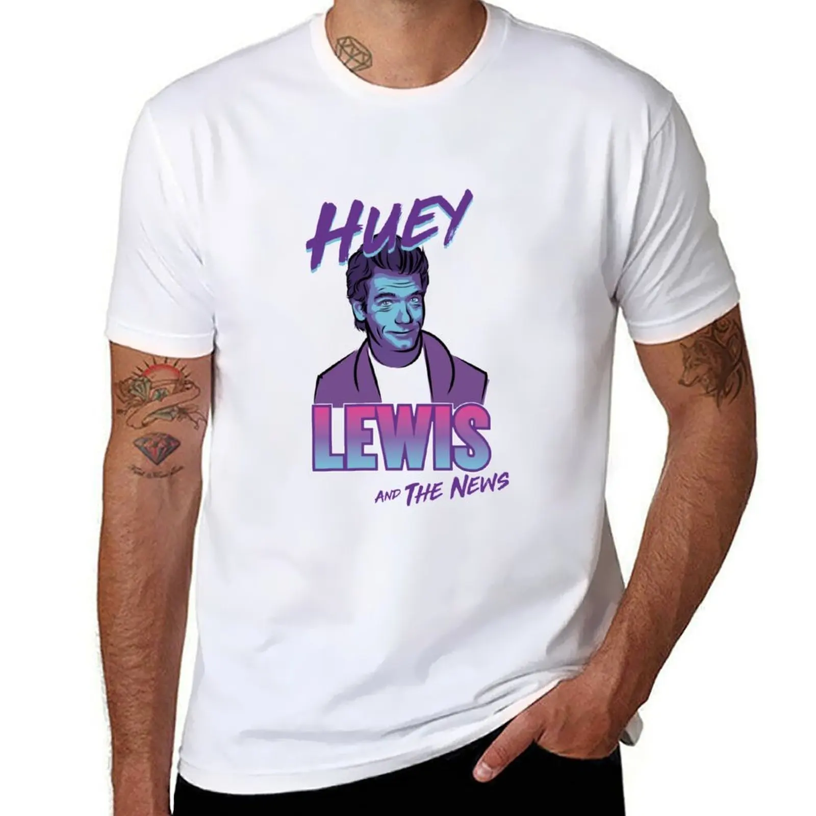 

Huey Lewis The News T-Shirt t shirt men 100% cotton luxury brand t shirts with prints T-Shirt
