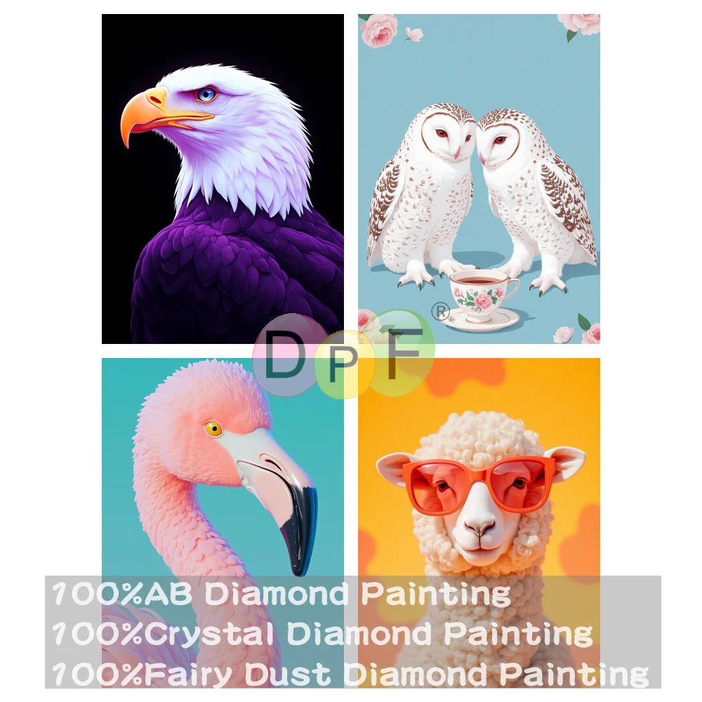 

DPF 100% полная фея пыль дрель кристалл AB алмазная живопись эстетические животные вышивка искусство домашний декор ремесла подарок