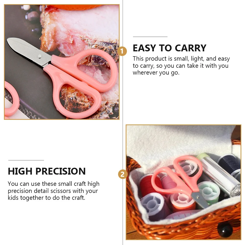 Ciseaux de sécurité pour enfants, petits ciseaux artisanaux de haute précision, coupe de détails, portables, multifonctions, accessoires scolaires de bricolage, fil, 15 pièces