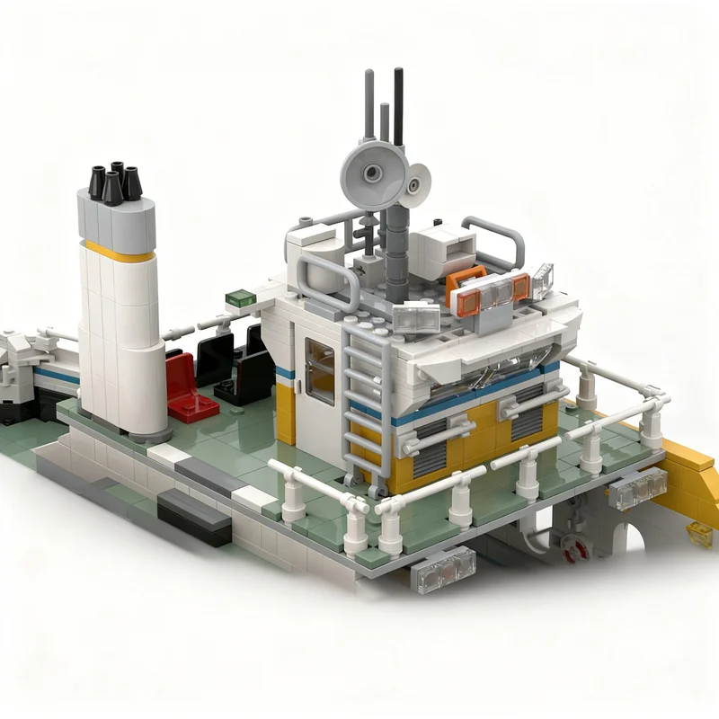 2383pcs MOC Medium Sized Car Ferry City Harbor Model Building Blocks Christmas Gift Toy Idea Brick Assemble Collection Creative