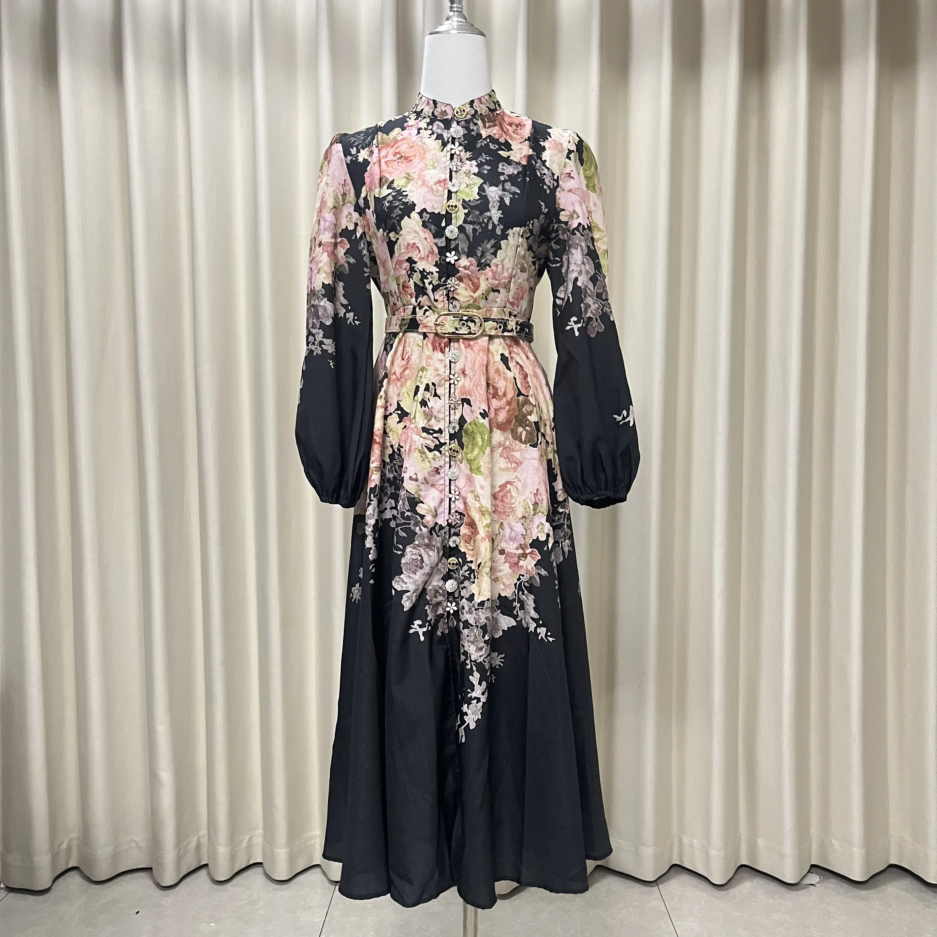

Women's Dress Floral Linen Elegant Long Dresses Casual Vacation Beach Party Dresses Woman Clothing Summer Skirts for Women 2025