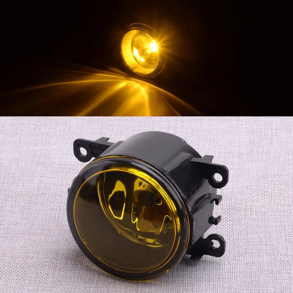 Lámpara de luz antiniebla con lente amarilla con bombilla H11 compatible con Honda Civic Accord Acura RDX Ford Focus Jaguar XK Nissan Sentra Lincoln LS