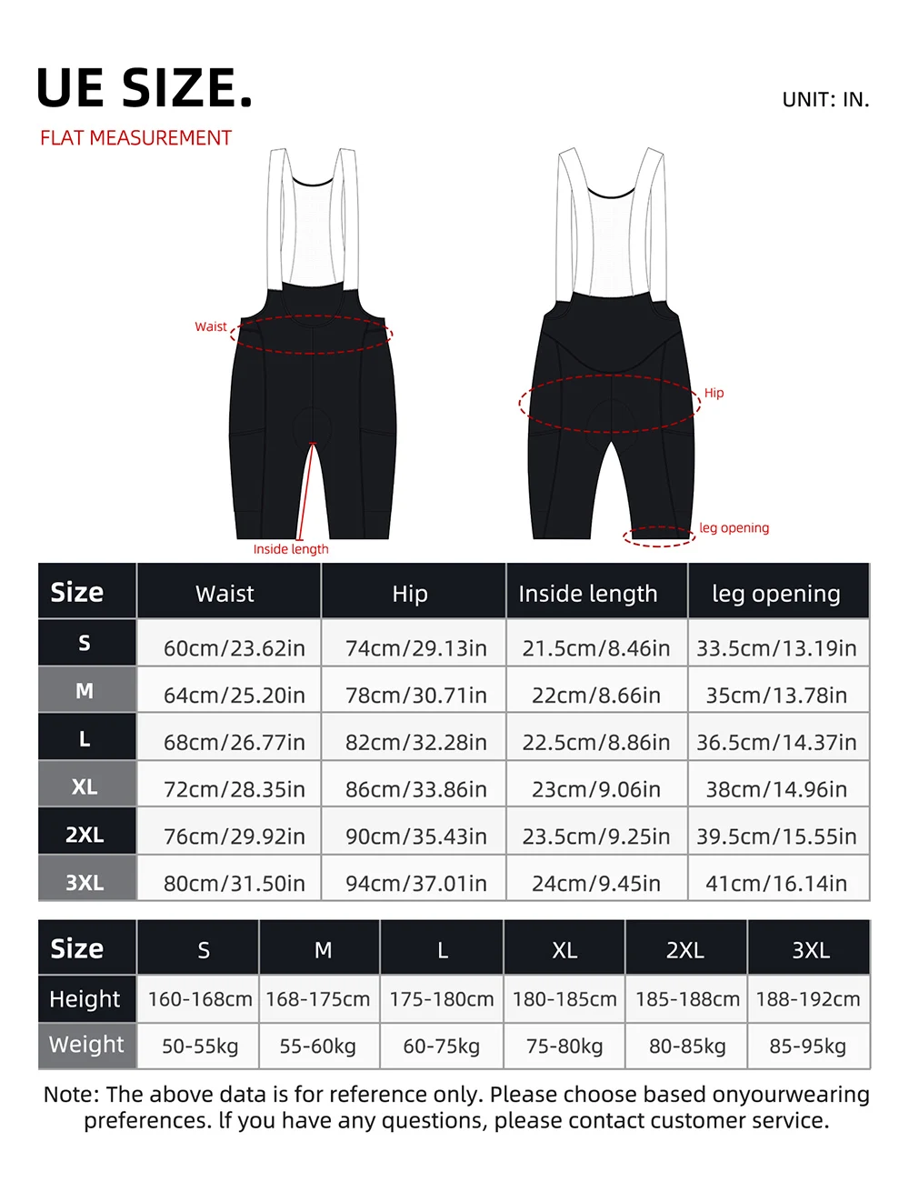 Cheji Herren-Radlerhose mit Trägern – Detail 4