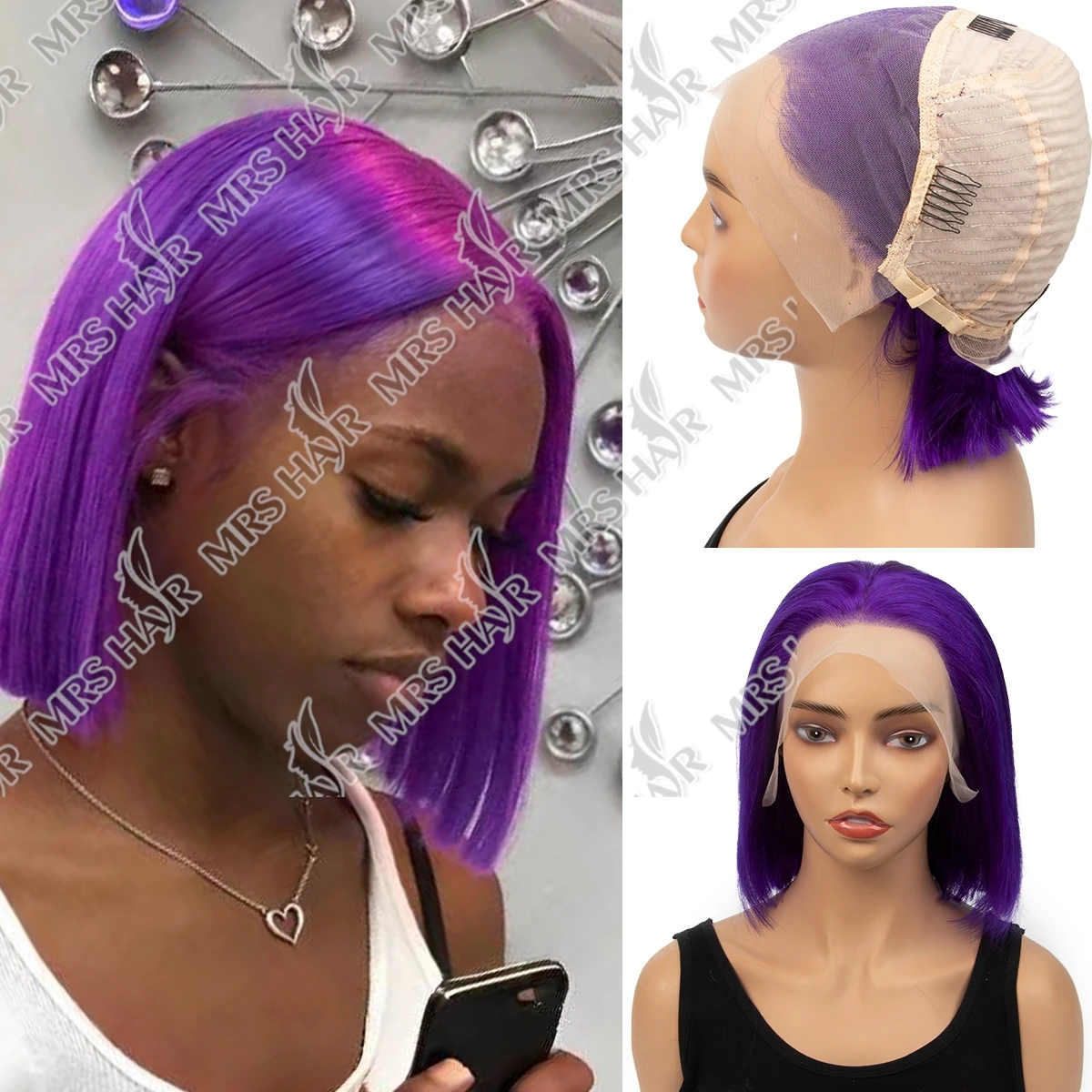 MRSHAIR شعر مستعار قصير بوب 13x4 الدانتيل شعر مستعار أمامي شعر الإنسان غلويليس الدانتيل الشفاف 180% الكثافة شعر طبيعي مفرود شعر مستعار برتقالي اللون