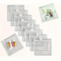 Reusable Self-Sealing White 5/10/20pcs Medicine Bags Zipper Lure Bag Hand Washable with Jewelry Storage and Travel Accessories