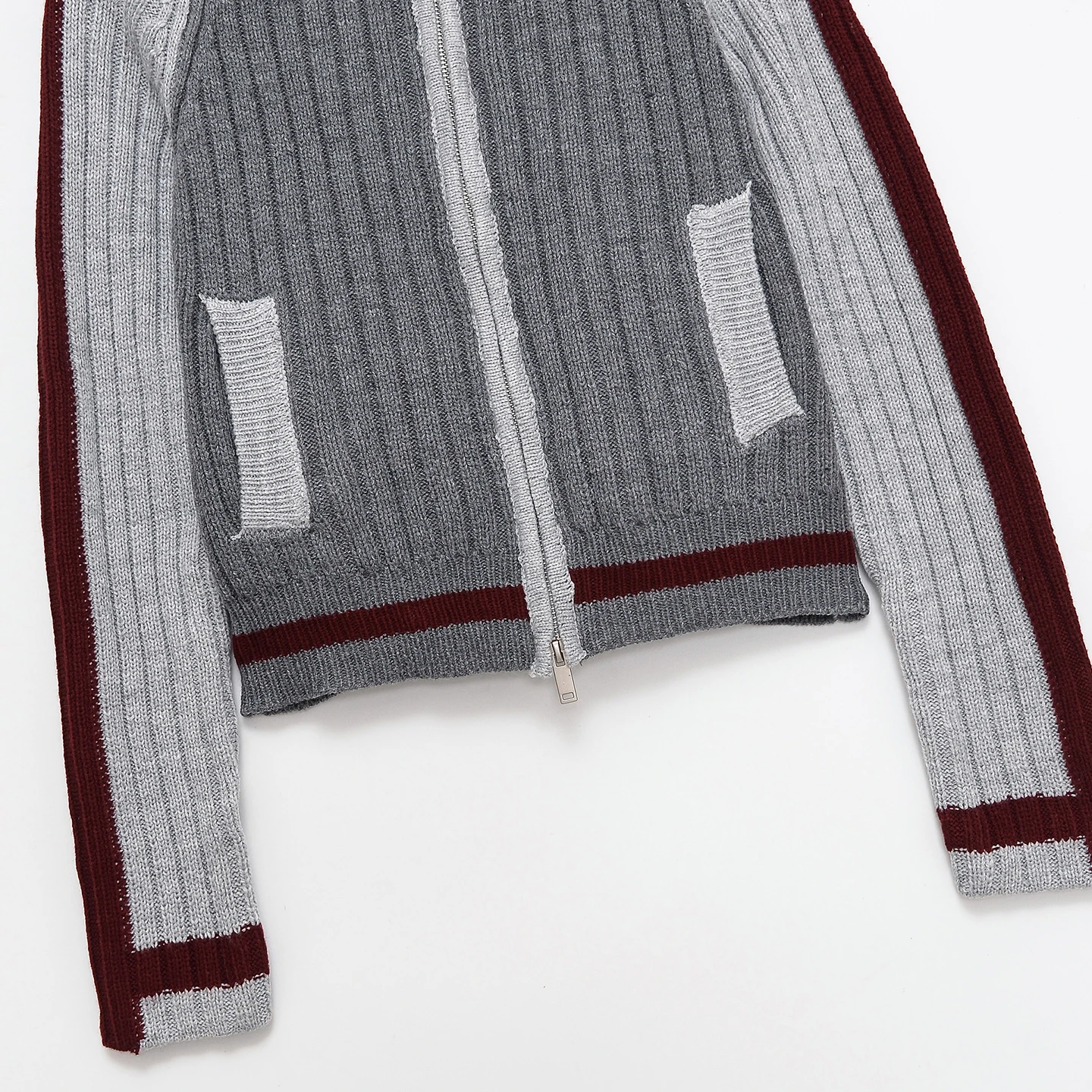 Z 2025 Autunno delle nuove donne lavorate a maglia con cerniera colore Blo cardigan aperto Personali Sle lungo Sve vestibilità regolare abbigliamento quotidiano