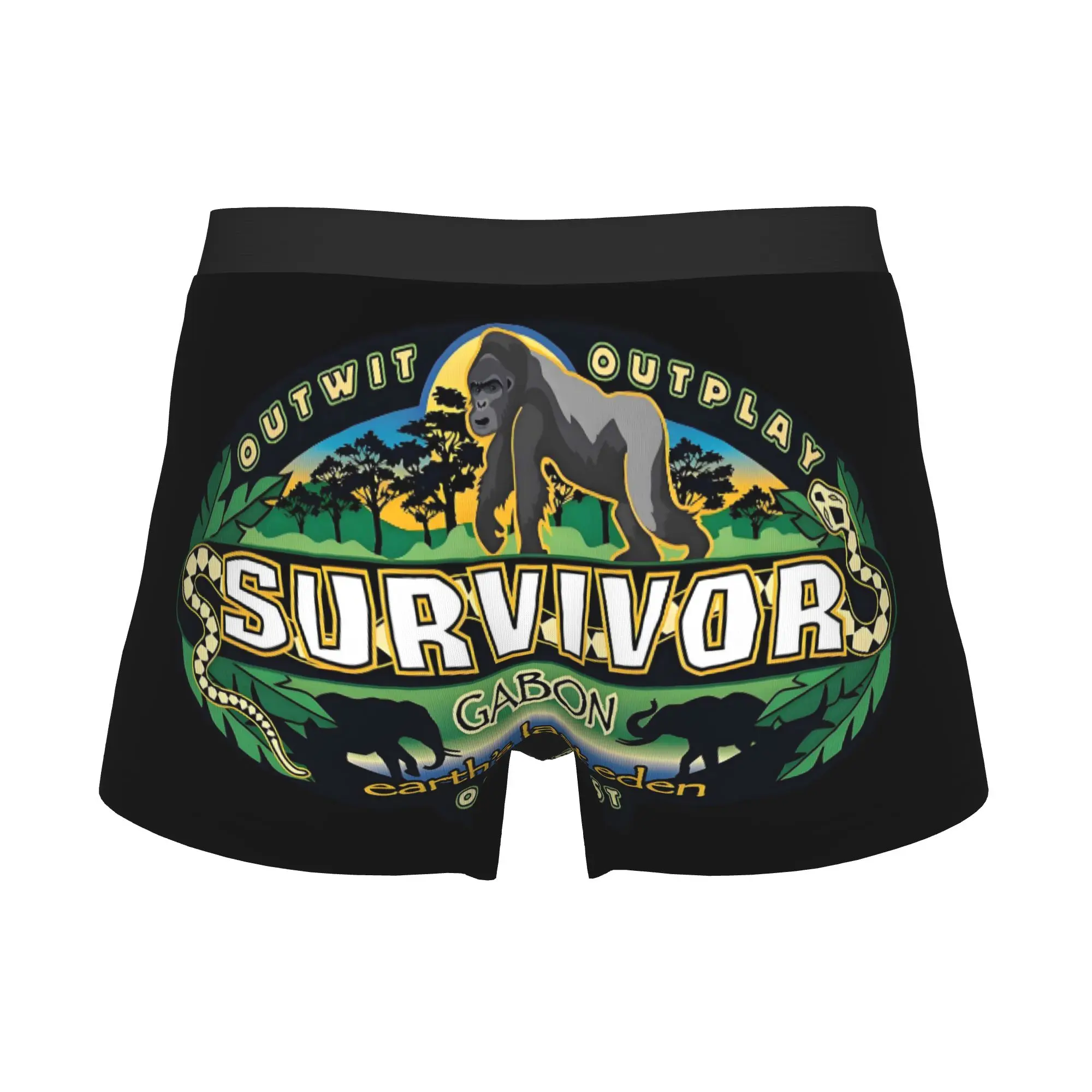 Program S-Survivors Gabon Boxers Shorts Men Adventure Briefs Underwear Cool Underpants