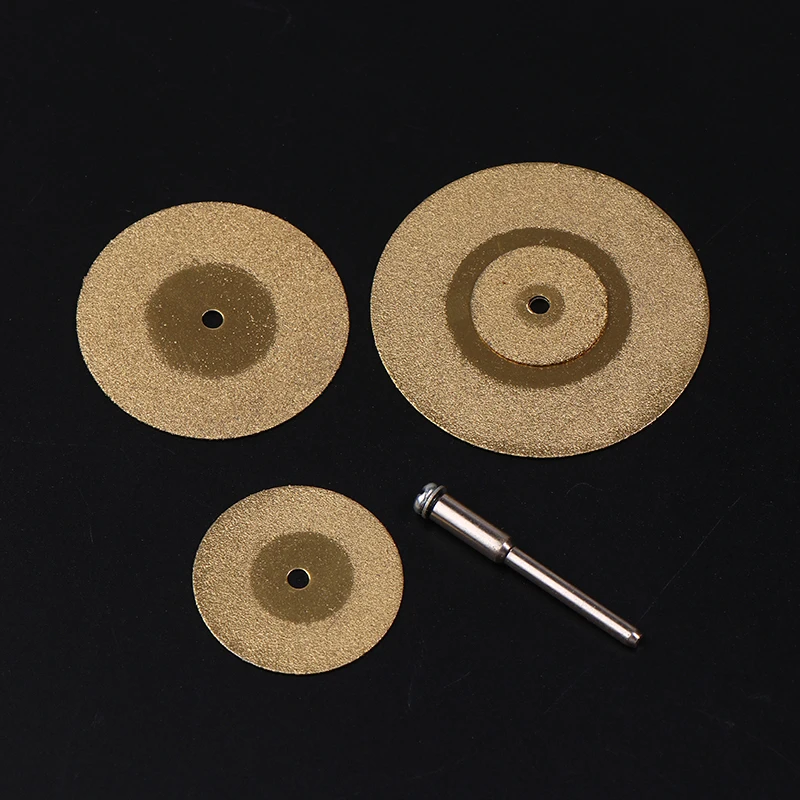 5Pcs 20/30/40/50mm Diamond Cutting Disc For Rotary Tools TiN Coated Circular Saw Blade For Cutting Gemstone Glass Ceramic