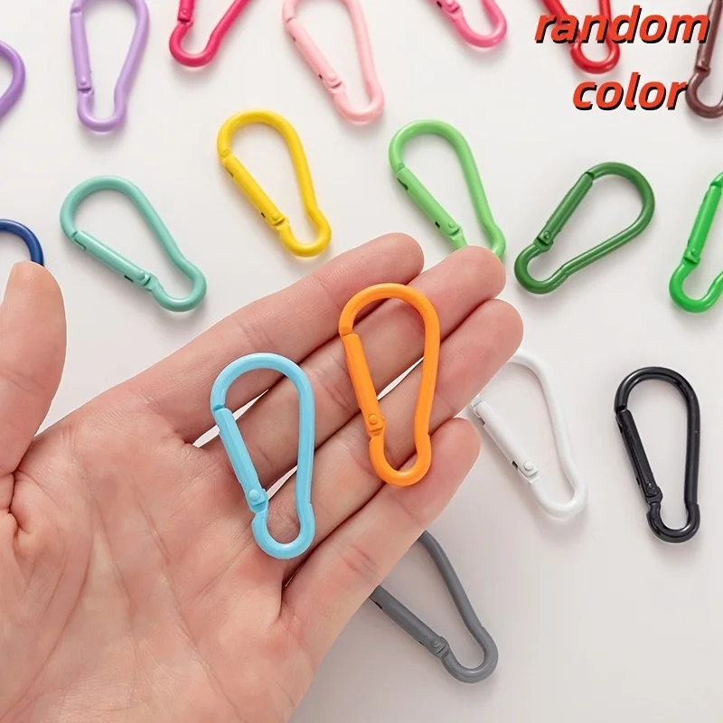 40Pcs Random Color Portable Charms Keychains Outdoor Hanging Hooks Camping Hiking Backpack Key Accessories Hiking Enthusiasts
