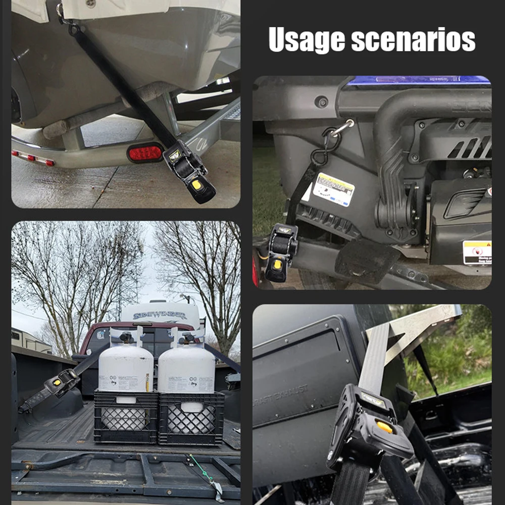 Straps 2-inch Automatic Recovery Tensioner Off-road Vehicle Self-driving Fixed Truck Fastening Belt Tensioner Motorcycle Straps