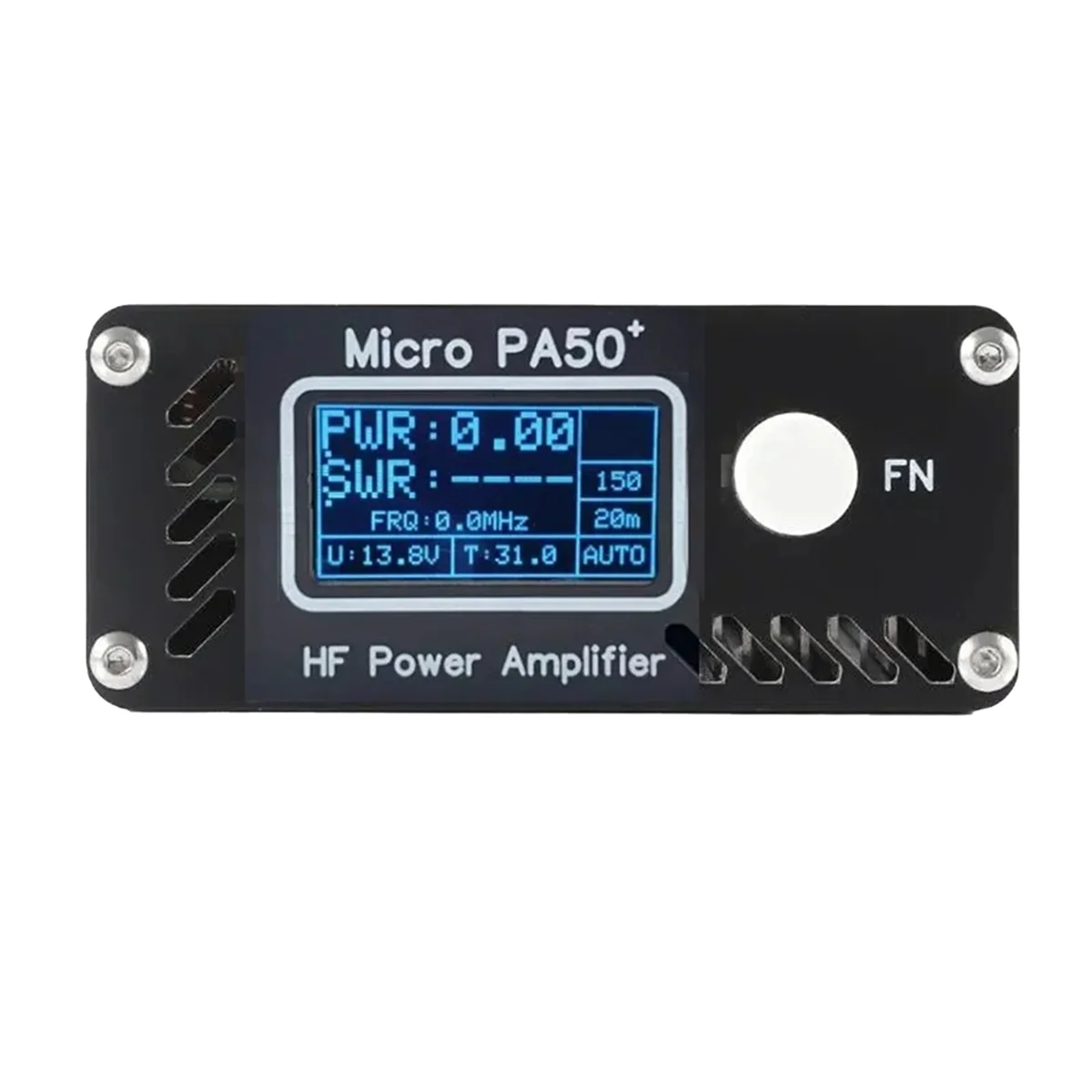 PA50+ (PA50 Plus) 50W 3.5MHz-28.5MHz 1.3Inch OLED Screen Intelligent Shortwave HF Power Amplifier SWR Meter Filter