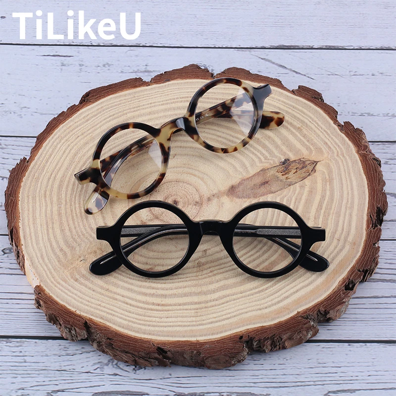 Japanese Handmade Vintage Acetate Glasses Frame Men Retro Optical Glasses Prescription Myopia Eyeglasses Frame Designer Eyewear