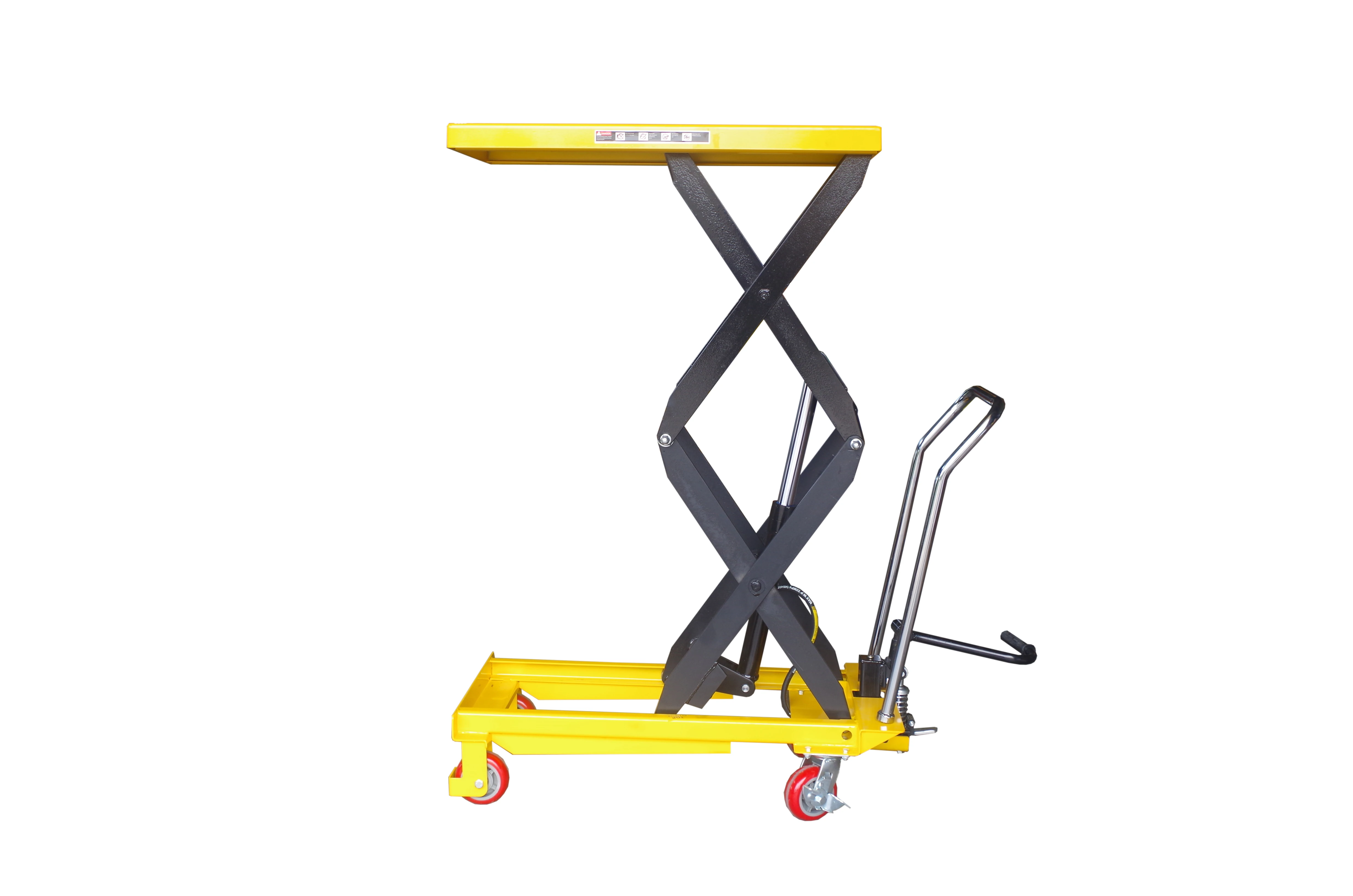500kg Hydraulic Scissor Lift Table Cart with Foot Pump Manual Platform Trolley for Industrial Warehouse Workshop Handling Pro