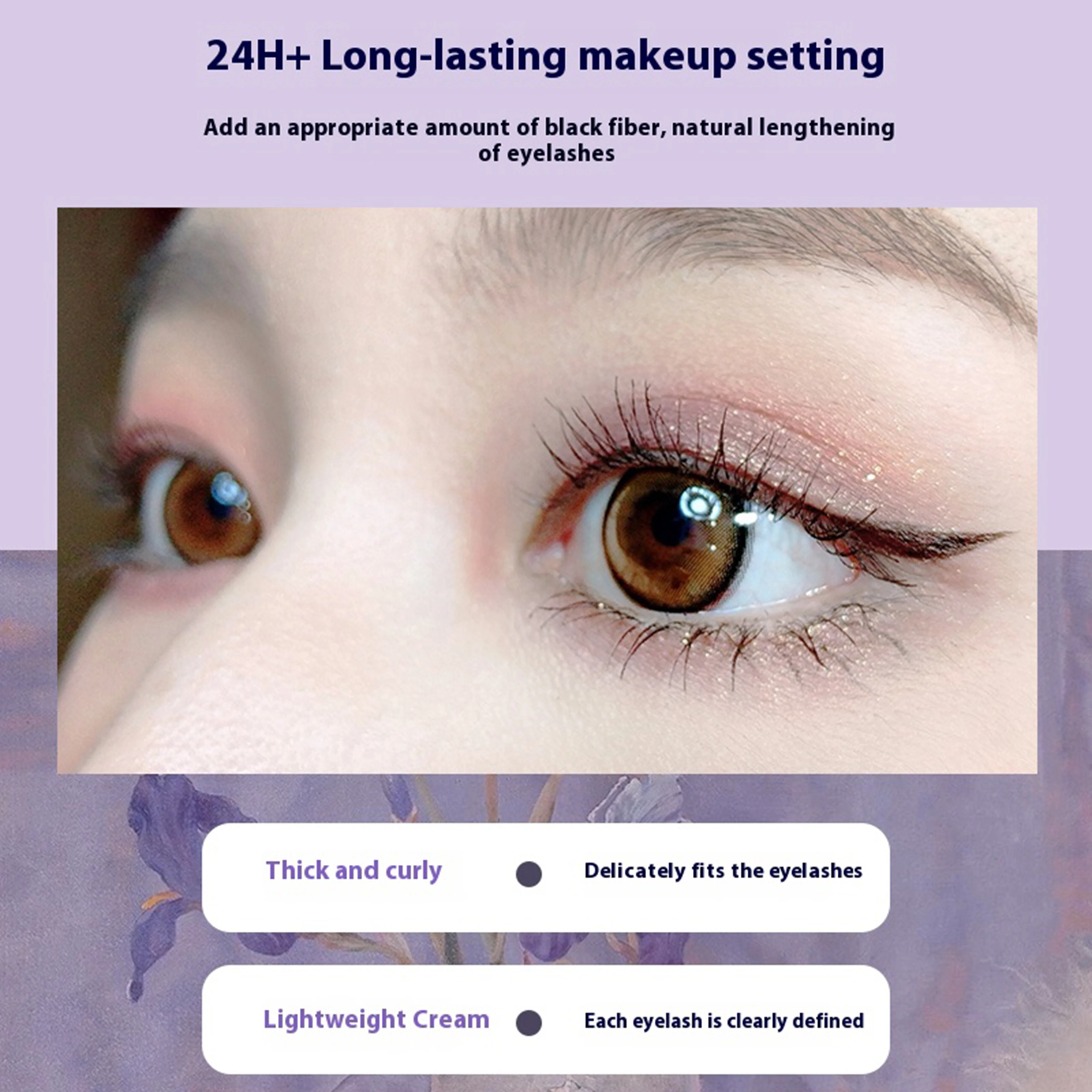 Wodoodporny tusz do rzęs NOVO wydłużający i zwiększający objętość z podwójną szczoteczką zapewnia delikatne podkręcenie i długotrwałe trwałość.