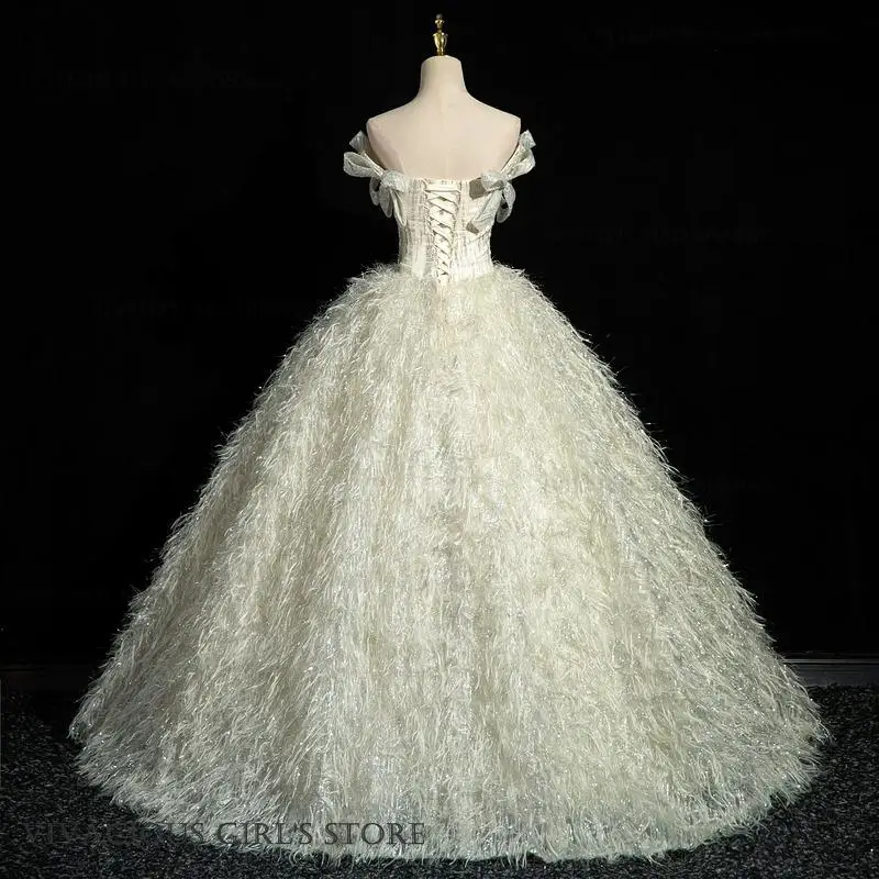 Luxury Fairy Lady Evening Formal Party Dress Elegant Princess Puffy Skirt Prom Dress Bar Mitzvah Birthday Banquet Dress Vestidos