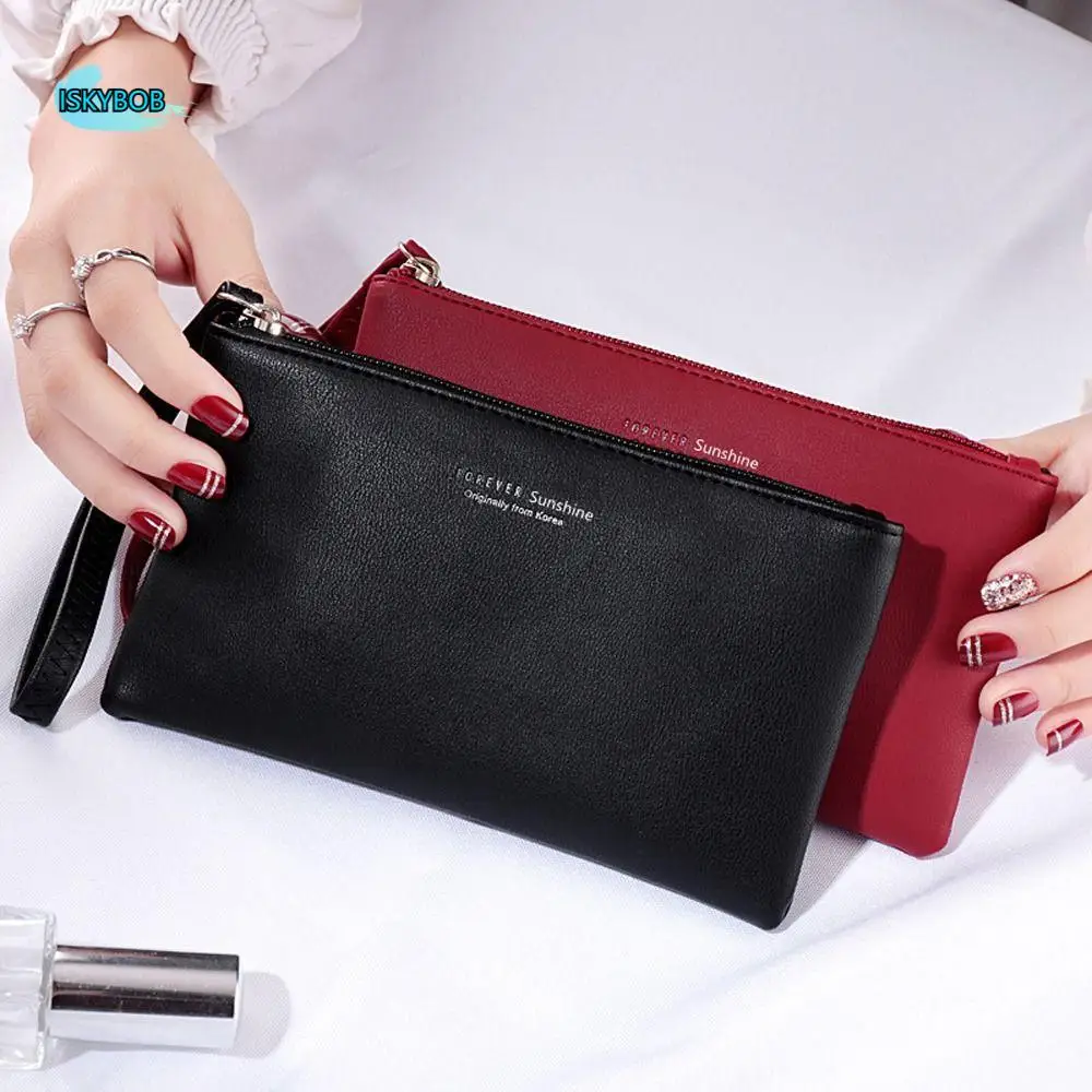 

Portable Elegant Letter Large Capacity PU Leather Bus Card Case New Handbag Coin Purse Women Purse Wallets Korean Card Holder
